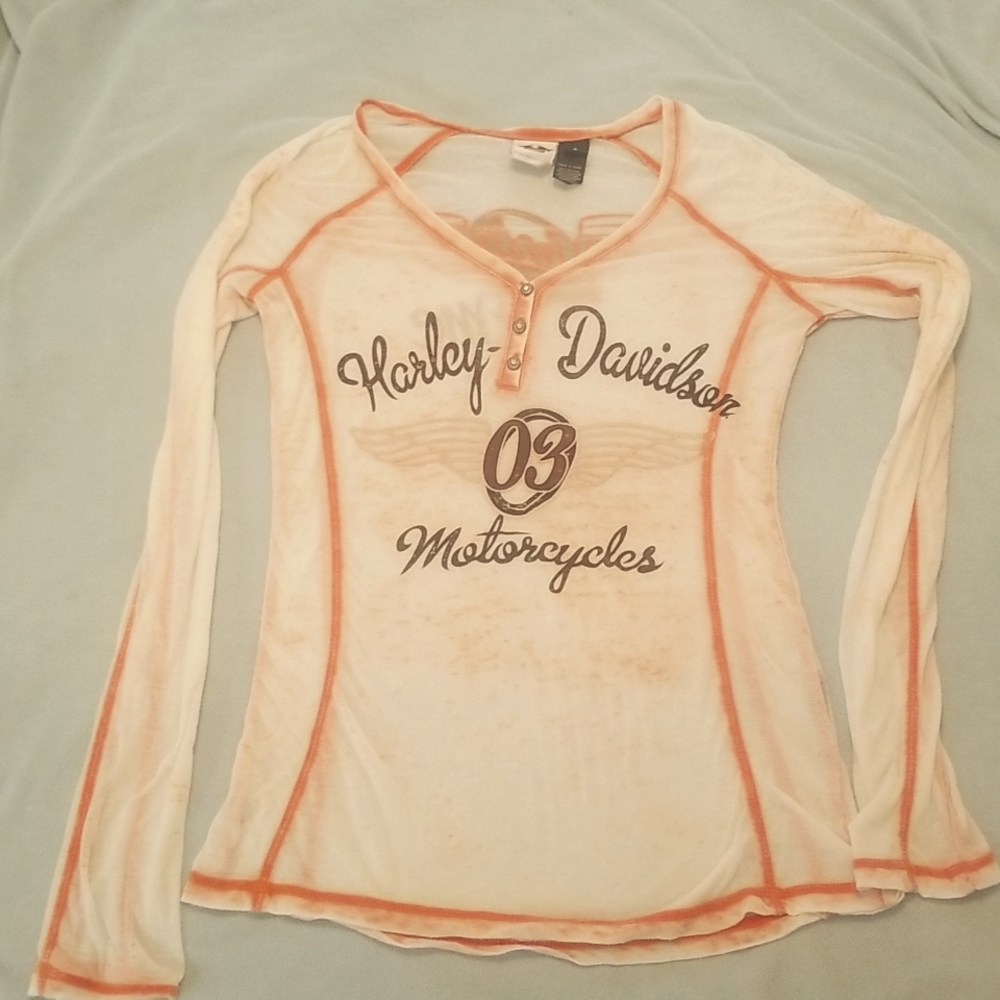 Harley Davidson 03 Women's Sheer Shirt Size Small